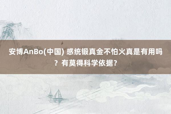 安博AnBo(中国) 感统锻真金不怕火真是有用吗？有莫得科学依据？