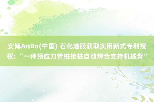 安博AnBo(中国) 石化油服获取实用新式专利授权: “一种预应力管桩接桩自动焊合支持机械臂”