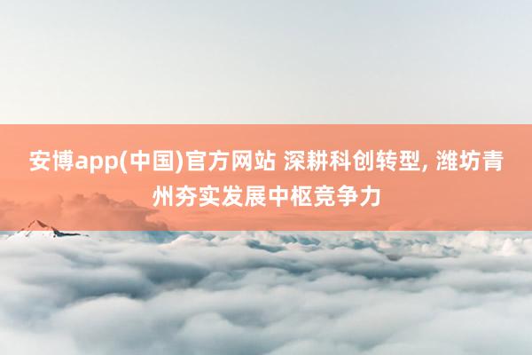 安博app(中国)官方网站 深耕科创转型, 潍坊青州夯实发展中枢竞争力