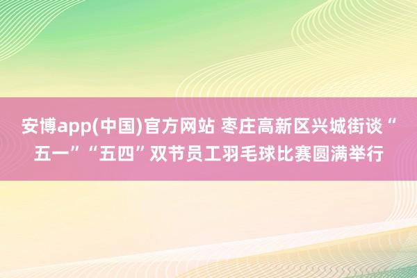 安博app(中国)官方网站 枣庄高新区兴城街谈“五一”“五四”双节员工羽毛球比赛圆满举行