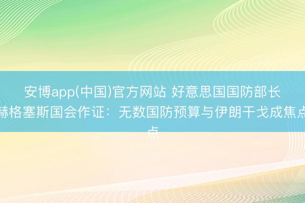 安博app(中国)官方网站 好意思国国防部长赫格塞斯国会作证：无数国防预算与伊朗干戈成焦点