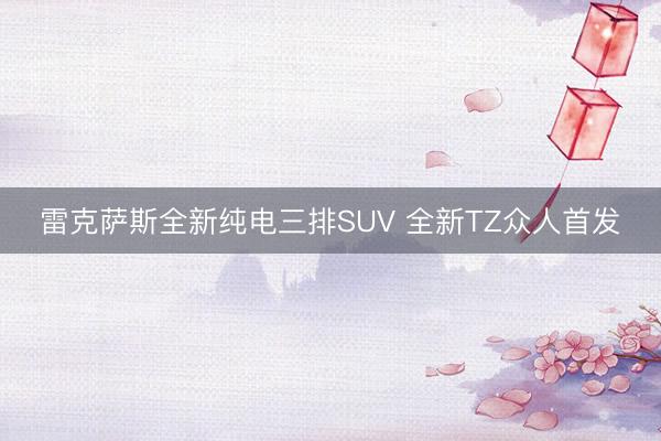 雷克萨斯全新纯电三排SUV 全新TZ众人首发